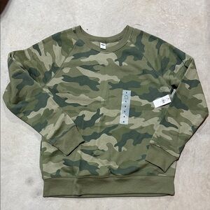 Old Navy Green Camouflage Sweatshirt
